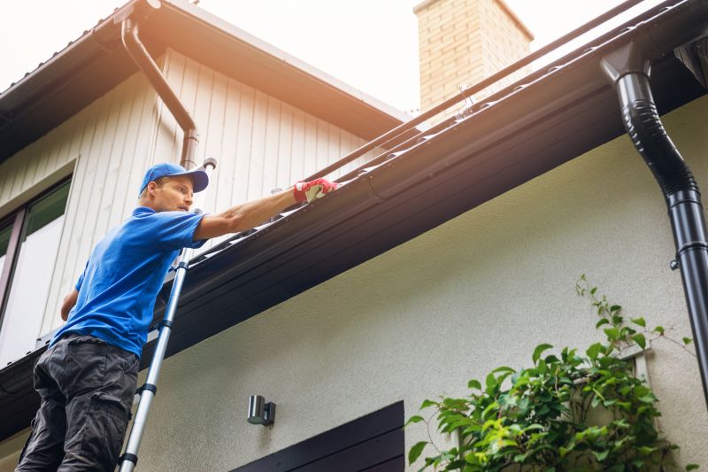 Climbing a Ladder for Gutter Maintenance