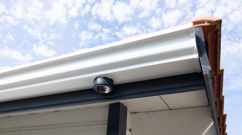Gutter System Installation on Roof